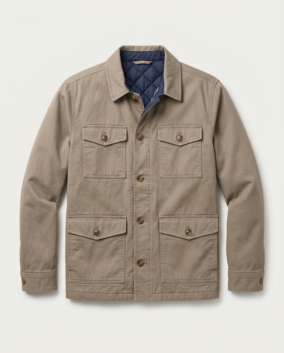 Field Jacket Lined Wayfarer in stone, front view